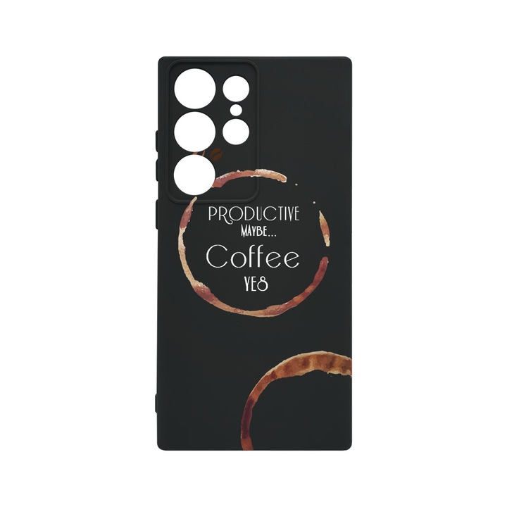 Husa BestCase® Premium Liquid Silicon, Compatibila Cu Samsung Galaxy S23 Ultra, Coffee, SLIM 1.2MM, Microfibra in interior, Antisoc, Protectie Camera, Margini ridicate pentru protectia ecranului, PB 33