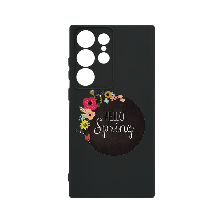 Husa BestCase® Premium Liquid Silicon, Compatibila Cu Samsung Galaxy S23 Ultra, Hello Spring, SLIM 1.2MM, Microfibra in interior, Antisoc, Protectie Camera, Margini ridicate pentru protectia ecranului, PB 684