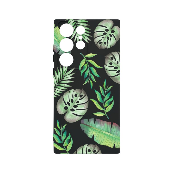 Husa BestCase® Premium Liquid Silicon, Compatibila Cu Samsung Galaxy S23 Ultra, Tropical, SLIM 1.2MM, Microfibra in interior, Antisoc, Protectie Camera, Margini ridicate pentru protectia ecranului, PB 150