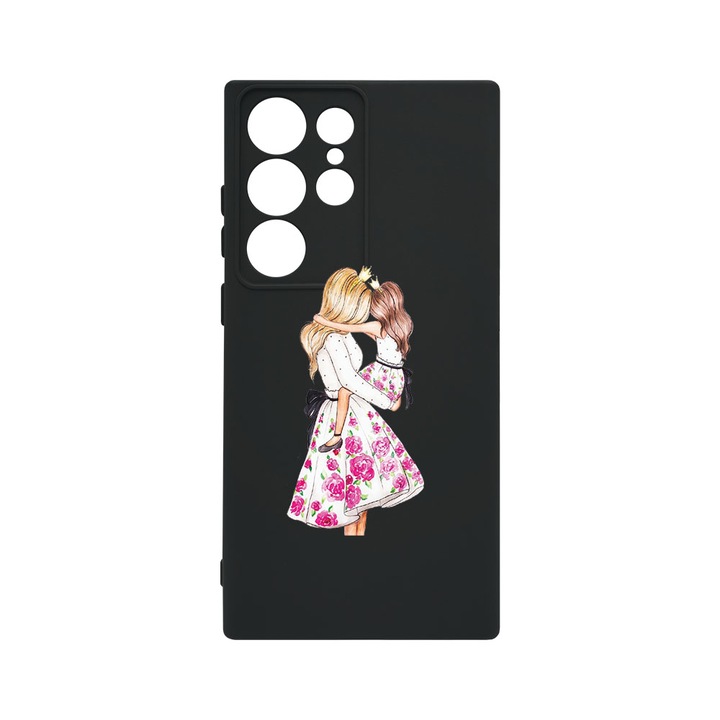 Husa BestCase® Premium Liquid Silicon, Compatibila Cu Samsung Galaxy S23 Ultra, Princesses Girl Mom, SLIM 1.2MM, Microfibra in interior, Antisoc, Protectie Camera, Margini ridicate pentru protectia ecranului, PB 554