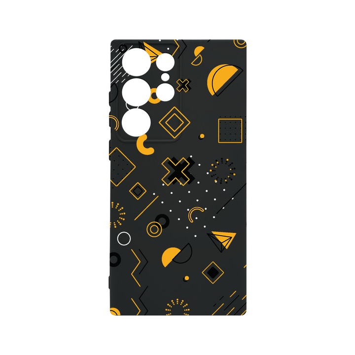 Husa BestCase® Premium Liquid Silicon, Compatibila Cu Samsung Galaxy S23 Ultra, Symbols, SLIM 1.2MM, Microfibra in interior, Antisoc, Protectie Camera, Margini ridicate pentru protectia ecranului, PB 763