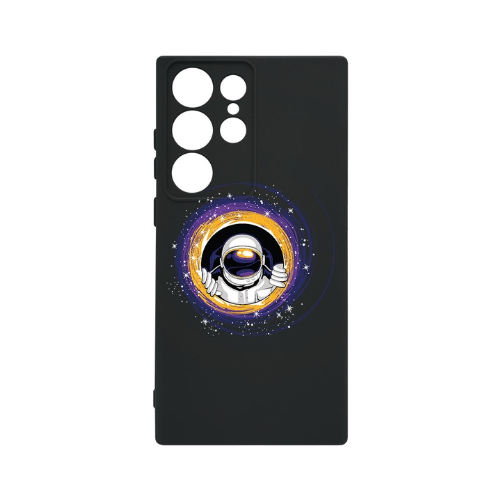Husa BestCase® Premium Liquid Silicon, Compatibila Cu Samsung Galaxy S23 Ultra, Astronaut, SLIM 1.2MM, Microfibra in interior, Antisoc, Protectie Camera, Margini ridicate pentru protectia ecranului, PB 771