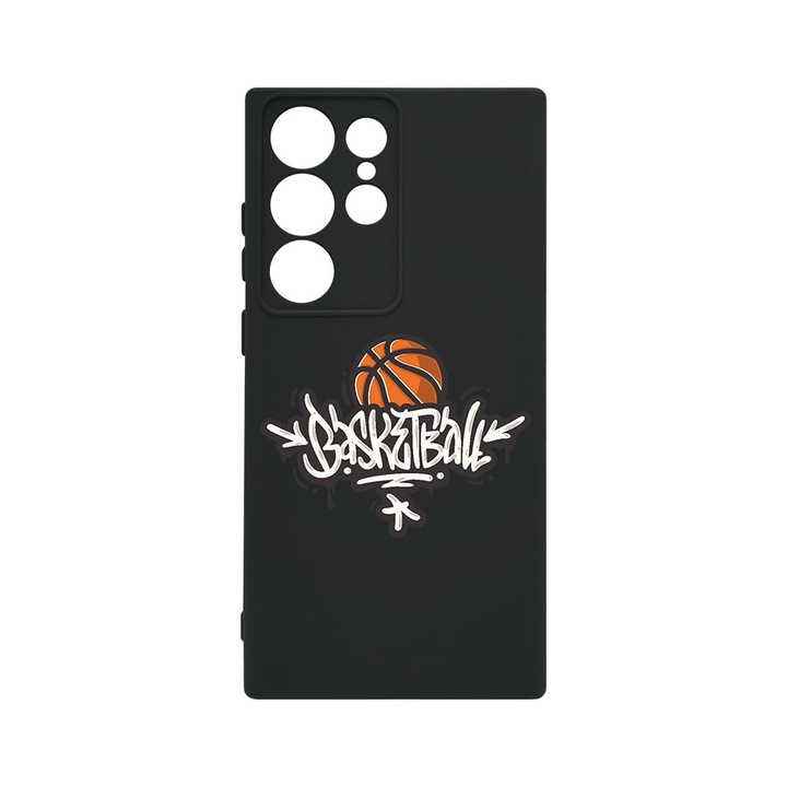 Husa BestCase® Premium Liquid Silicon, Compatibila Cu Samsung Galaxy S23 Ultra, Basketball, SLIM 1.2MM, Microfibra in interior, Antisoc, Protectie Camera, Margini ridicate pentru protectia ecranului, PB 792