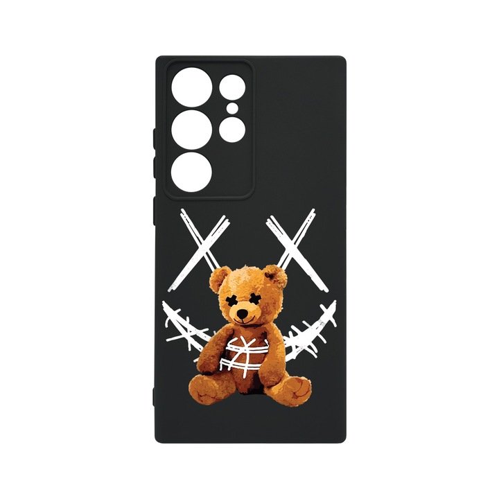 Husa BestCase® Premium Liquid Silicon, Compatibila Cu Samsung Galaxy S23 Ultra, Teddy Bear Smile, SLIM 1.2MM, Microfibra in interior, Antisoc, Protectie Camera, Margini ridicate pentru protectia ecranului, PB 982