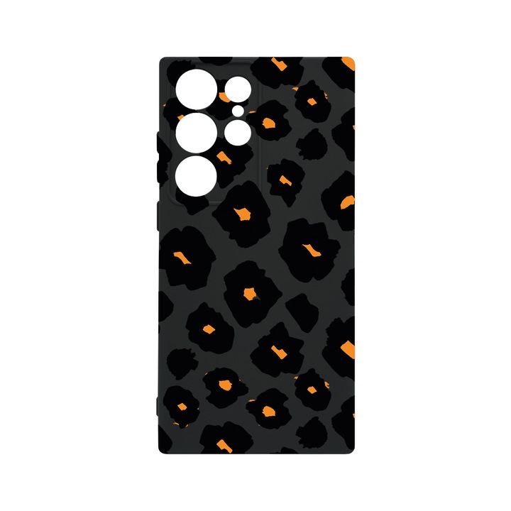 Husa BestCase® Premium Liquid Silicon, Compatibila Cu Samsung Galaxy S23 Ultra, Original Leopard Pattern, SLIM 1.2MM, Microfibra in interior, Antisoc, Protectie Camera, Margini ridicate pentru protectia ecranului, PB 1038