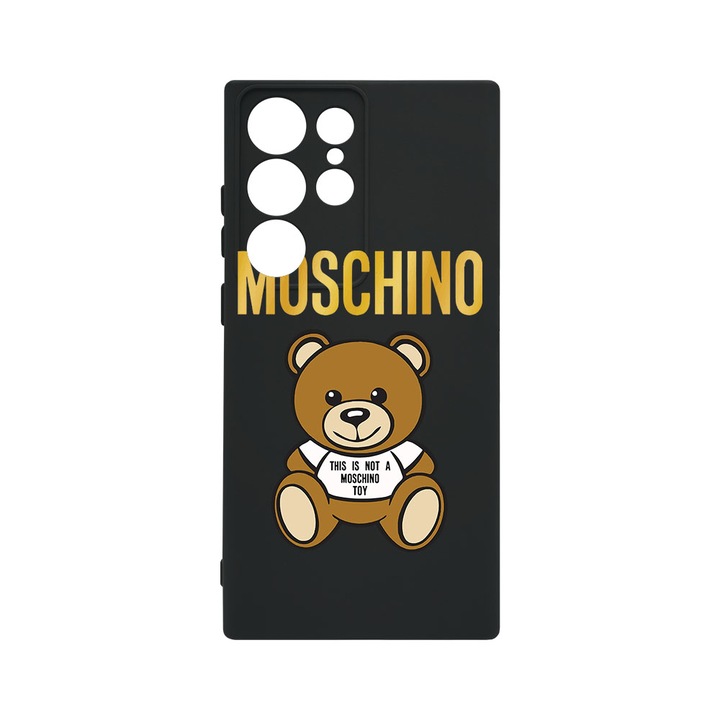 Husa BestCase® Premium Liquid Silicon, Compatibila Cu Samsung Galaxy S23 Ultra, It's Not a Moschino Bear, SLIM 1.2MM, Microfibra in interior, Antisoc, Protectie Camera, Margini ridicate pentru protectia ecranului, PB 880
