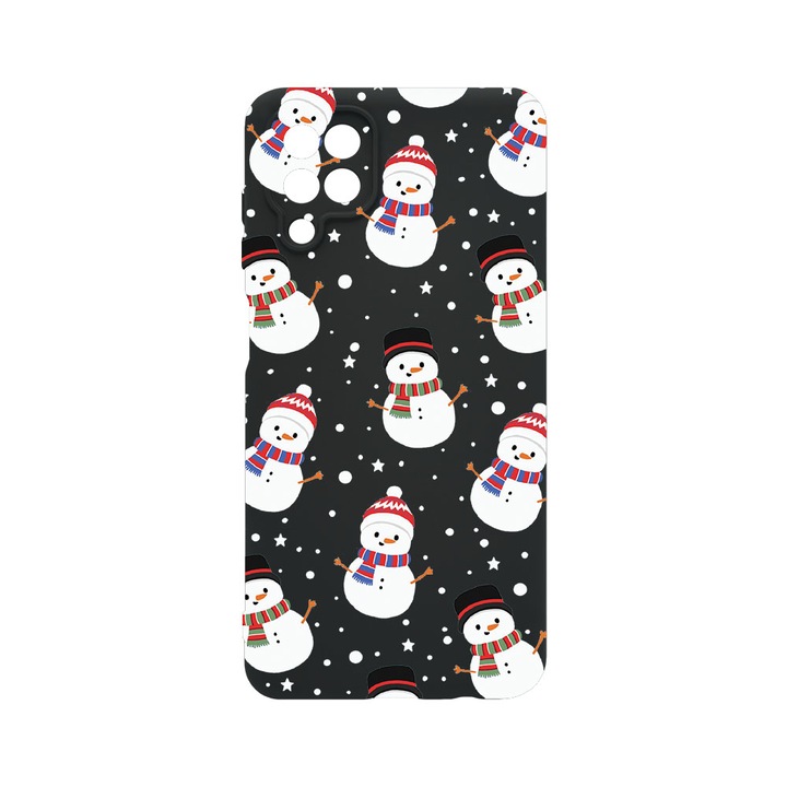 Husa BestCase® Premium Liquid Silicon, Compatibila Cu Samsung Galaxy A12 / Galaxy M12, Snowman, SLIM 1.2MM, Microfibra in interior, Antisoc, Protectie Camera, Margini ridicate pentru protectia ecranului, PB 351