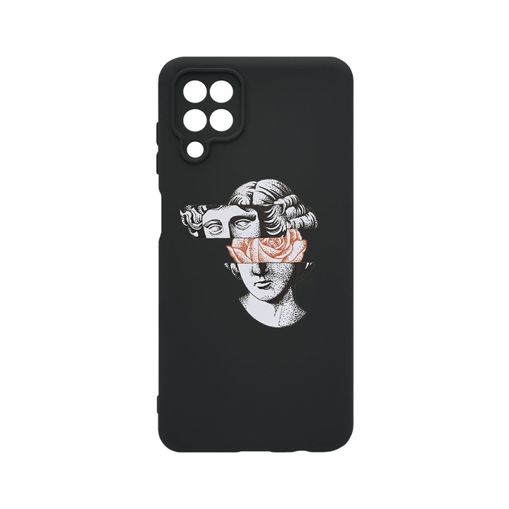Husa BestCase® Premium Liquid Silicon, Compatibila Cu Samsung Galaxy A12 / Galaxy M12, David Statue, SLIM 1.2MM, Microfibra in interior, Antisoc, Protectie Camera, Margini ridicate pentru protectia ecranului, PB 731