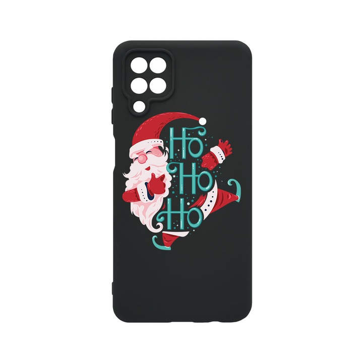 Husa BestCase® Premium Liquid Silicon, Compatibila Cu Samsung Galaxy A12 / Galaxy M12, Ho Ho Ho Santa Claus, SLIM 1.2MM, Microfibra in interior, Antisoc, Protectie Camera, Margini ridicate pentru protectia ecranului, PB 869