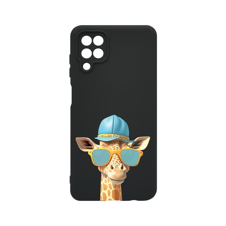 Husa BestCase® Premium Liquid Silicon, Compatibila Cu Samsung Galaxy A12 / Galaxy M12, Cool Giraffe, SLIM 1.2MM, Microfibra in interior, Antisoc, Protectie Camera, Margini ridicate pentru protectia ecranului, PB 1007