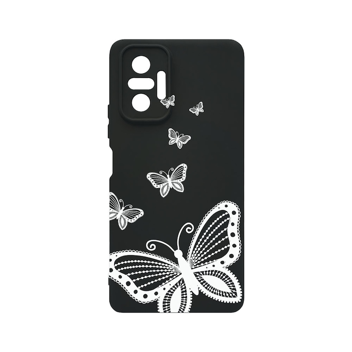 Husa BestCase® Premium Liquid Silicon, Compatibila Cu Xiaomi Redmi Note 10 Pro / Redmi Note 10 Pro Max, Flowers, SLIM 1.2MM, Microfibra in interior, Antisoc, Protectie Camera, Margini ridicate pentru protectia ecranului, PB 79