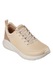 Skechers, Pantofi sport cu insertii din piele Bobs Squad Chaos, Bej deschis, 37.5