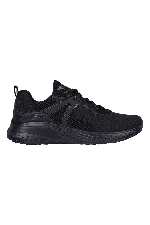 Skechers, Pantofi sport cu insertii din plasa Bobs Squad Chaos, Negru