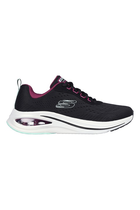 Skechers, Pantofi sport cu logo Air Meta, Negru