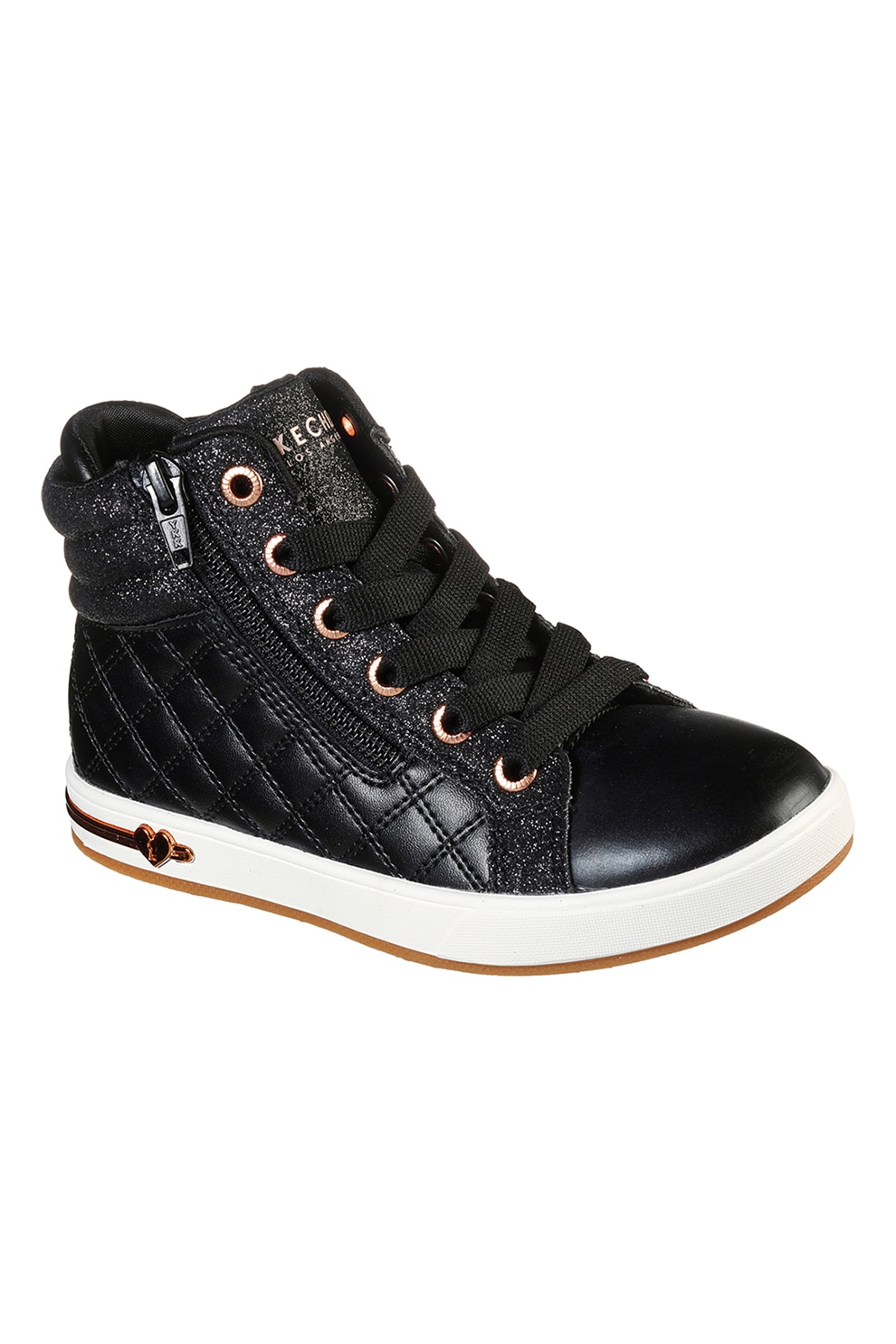 Skechers, Pantofi sport din piele ecologica Shoutouts - Quilted Squad ...