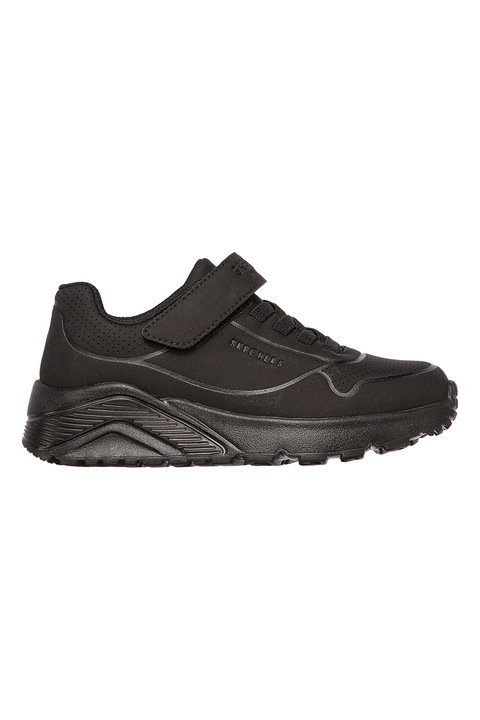 Skechers, Pantofi sport de piele ecologica Uno Lite Vendox, Negru