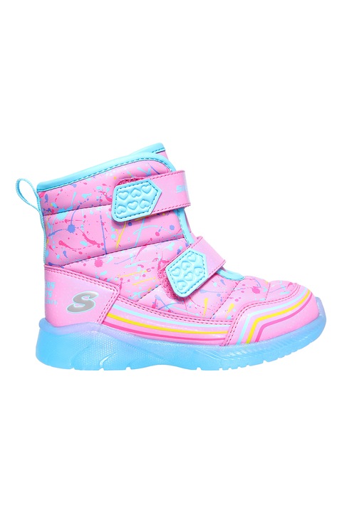 Skechers, Ботуши Illumi-Brights Power с принт, Розово