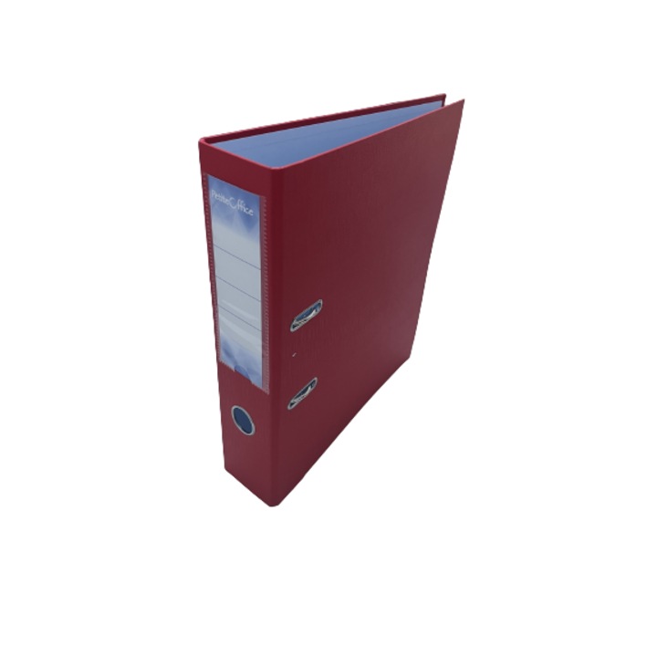 Класьор 75mm Petite office, 1200gsm картон, PP покритие, Червен