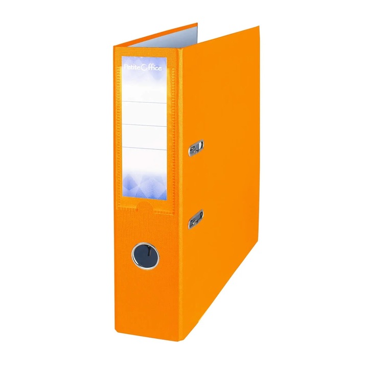 Biblioraft 75mm, Petite office, carton 1200gsm, coperta din PP, portocaliu