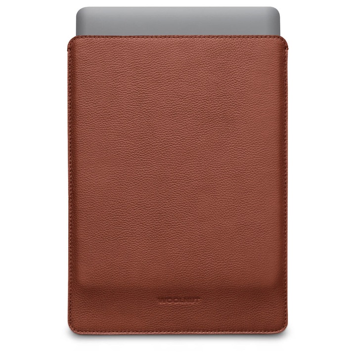 Husa din piele pentru MacBook, Woolnut, Cognac 13"