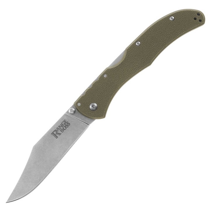 Cutit pliabil, Cold Steel, Range Boss, Inox, 228 mm, 100 g, Verde masliniu/Argintiu
