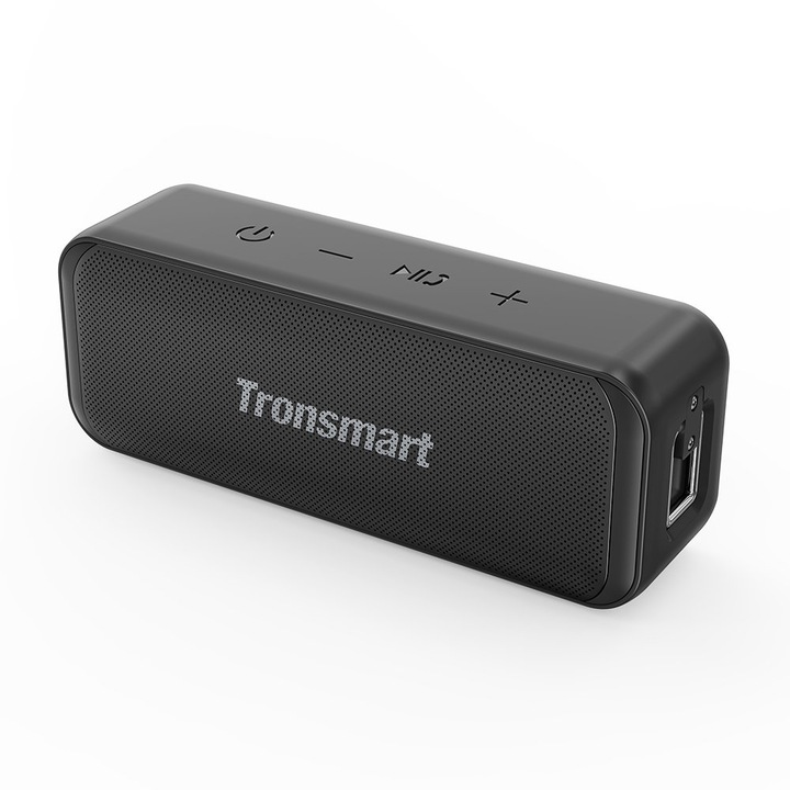 Boza portabila T2 Mini, Tronsmart, Bluetooth Wireless, 10W, Negru