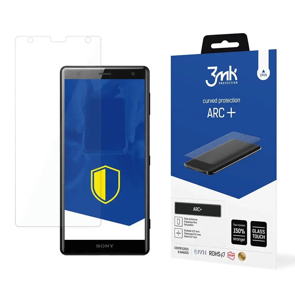 Folie protectie telefon 3MK, ARC+, Compatibil cu Sony Xperia XZ2