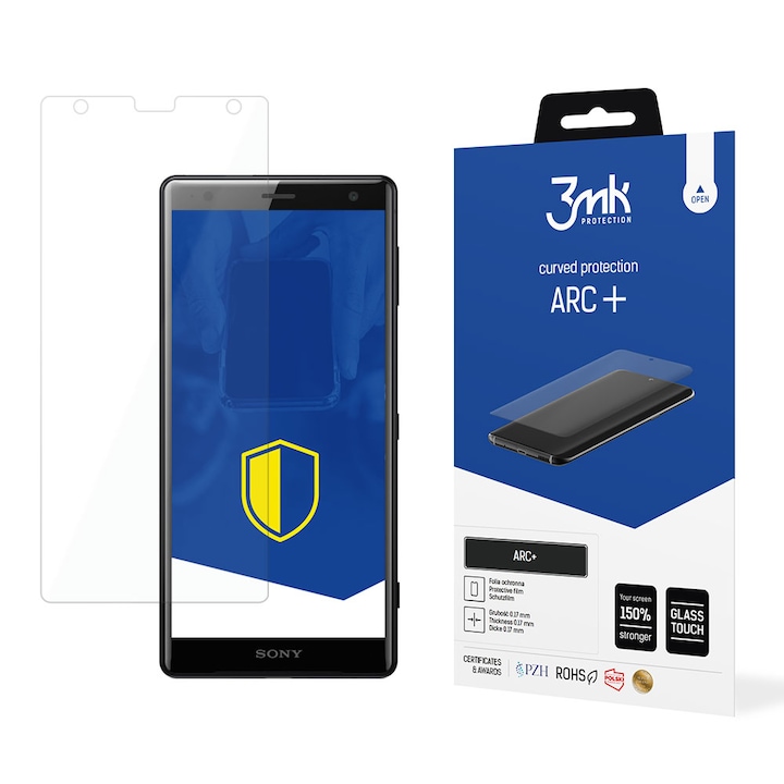 Защитно фолио за телефон 3MK, ARC+, Съвместимо с Sony Xperia XZ2