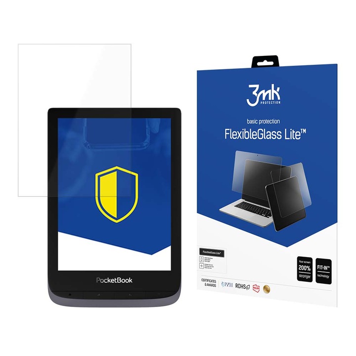 Защитно фолио FelxibleGlass Lite за PocketBook Touch HD 3, 3MK, 8.3", Transparent