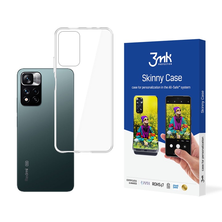 Калъф за телефон, 3MK, Xiaomi Redmi Note 11 Pro+ 5G, Прозрачен