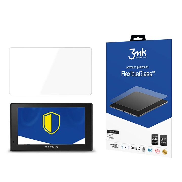 Folie de protectie pentru Garmin DriveAssist 51, 3mk, FlexibleGlass™, 8.3", Sticla, Transparent