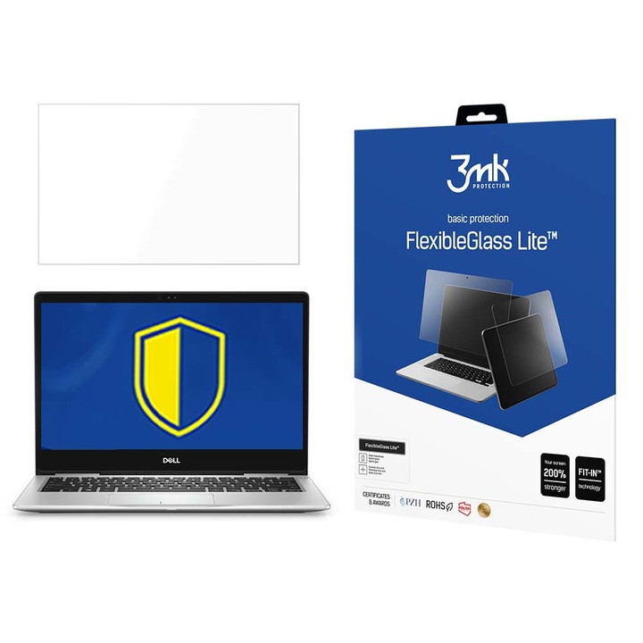 Folie de protectie, 3mk, FlexibleGlass™, Compatibil cu Dell Inspiron 13 7000 - 13'', Sticla hibrid, Transparent