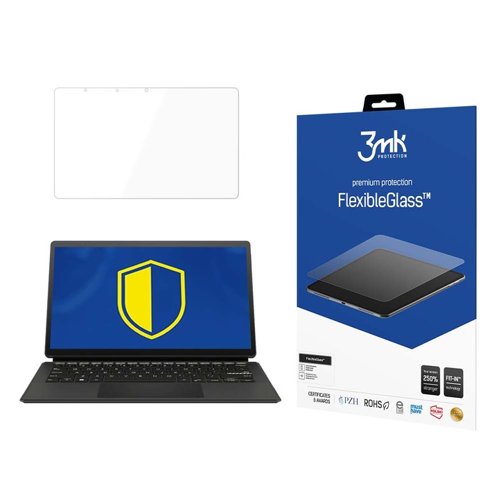 Folie protectie pentru laptop, 3MK, FlexibleGlass, Sticla, 13'', Pentru Asus Vivobook Slate 13, Transparent