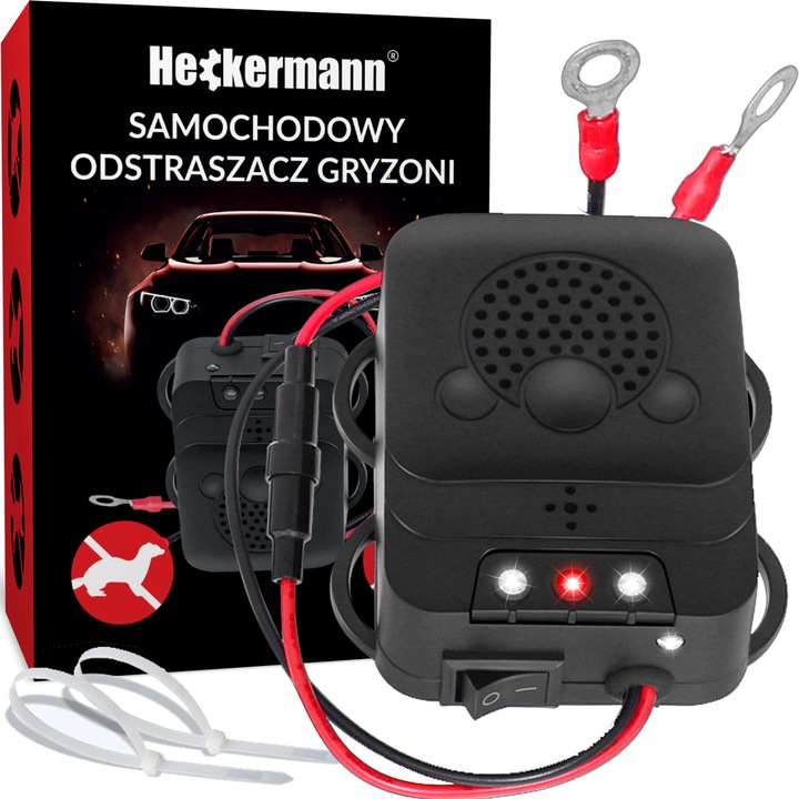 Ultrahangos patkányriasztó, Heckermann, 10x8x2.6cm, 12kHz-25kHz