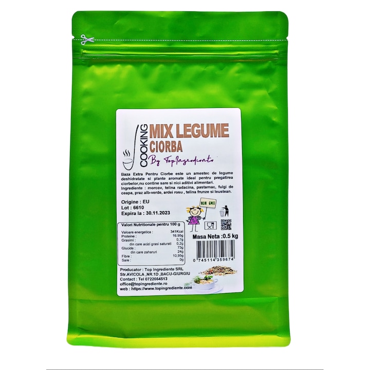 Mix Legume Deshidratate, Baza Ciorba, Fara Sare, Fara MSG - 500g