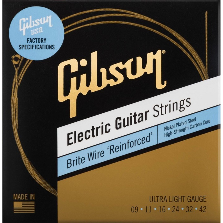 Chitara electrica cu corzi ultra usoare 9-42, Gibson