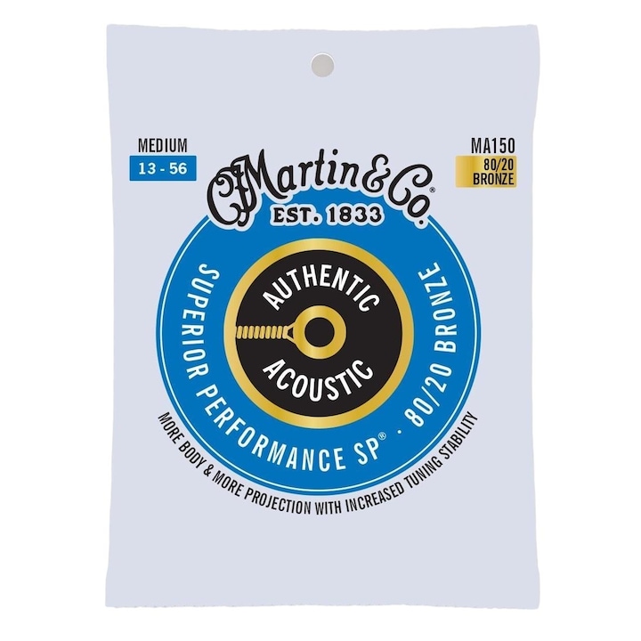 Corzi pentru chitara acustica, Martin Guitar, Medium, 13-56