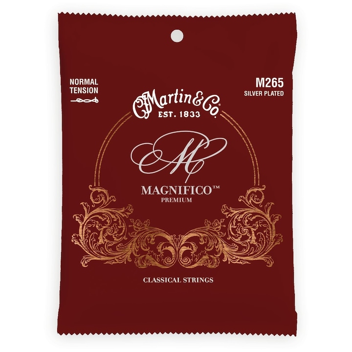 Corzi de tensiune normala Magnifico M265, Martin Guitar, Placate cu argint
