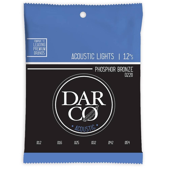 Corzi pentru chitara acustica Darco D220, Marting Guitar, Bronz fosfor, Extra Light 10-47