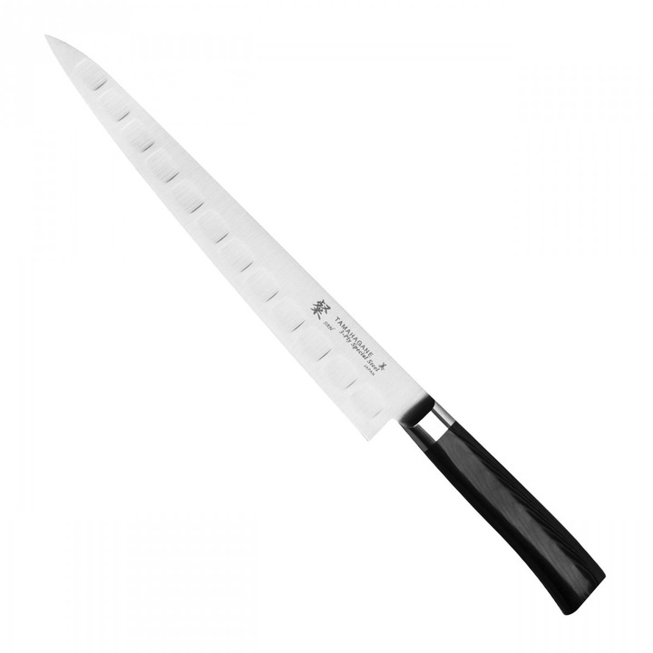 Cutit zimtat Tamahagane 27 cm Negru
