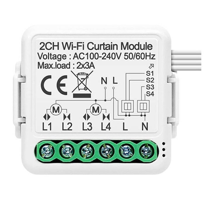 Modul inteligent comutator jaluzele WiFi N-CSM01-2 TUYA Avatto