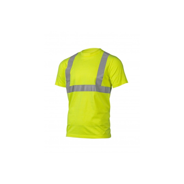 Тениска със светлоотразителни ивици, Hogert Technik, Полиестер, Жълто, M