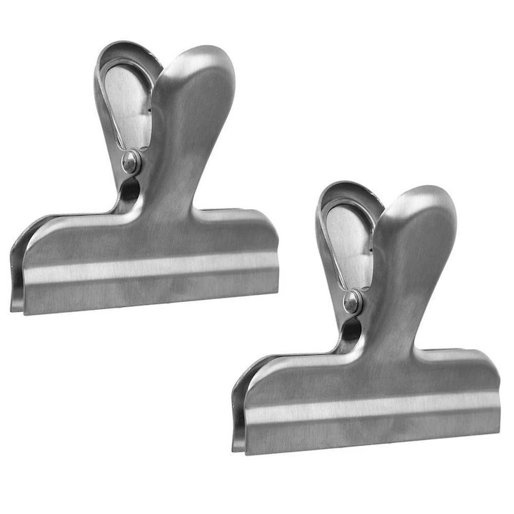 Clipsuri, Orion, Set, Rapid De Utilizat, 7 cm x 3.5 cm x 6 cm, Inox, Argintiu