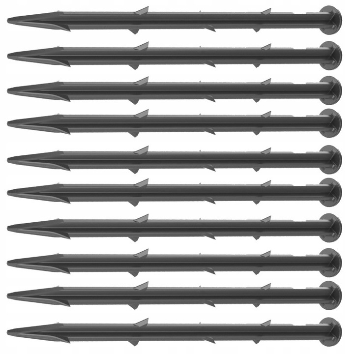 Set 10 piese ancorare, Cellfast, Plastic, Negru