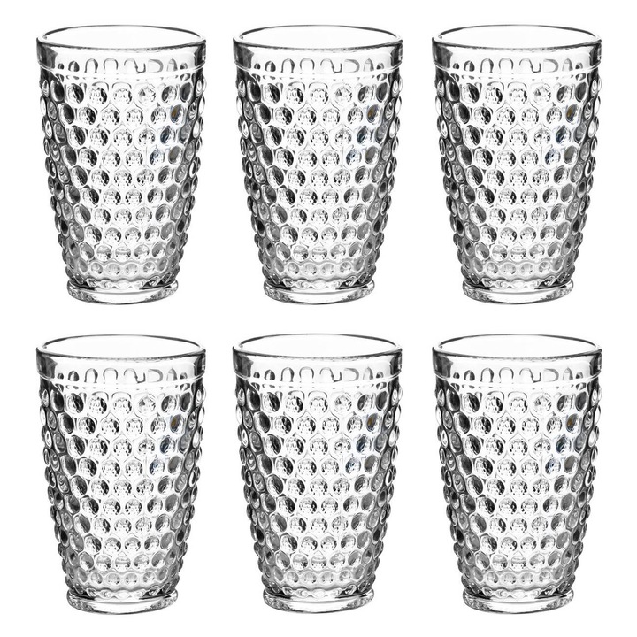 6 db-os pohár készlet, Mondex, Üveg, 380 ml