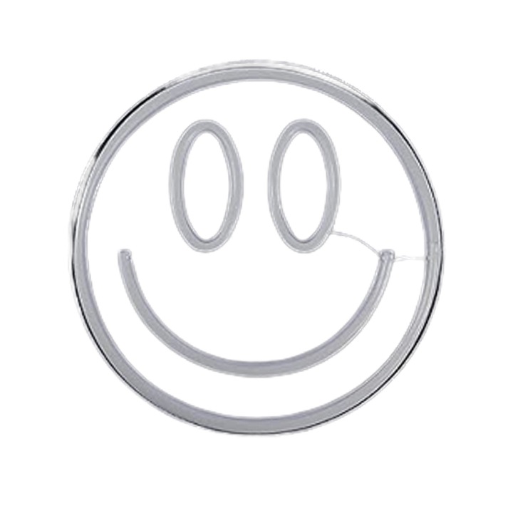Smiley mennyezeti lámpa, YWX, PVC, LED, sárga fény, USB, 33/33cm, 5W, átlátszó