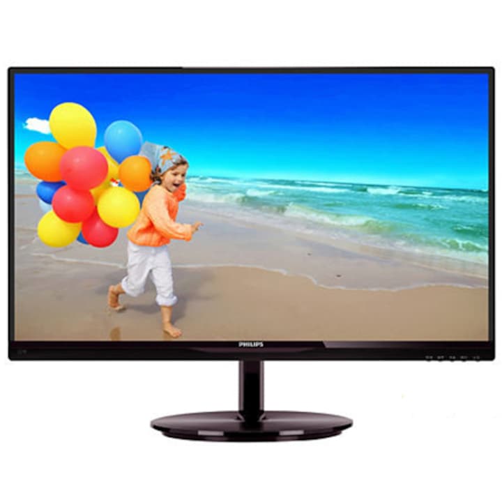 Monitor LED Philips 23.8" IPS, Wide, Full HD, 2 x HDMI, MHL, Boxe, Negru, 244E5QHAD