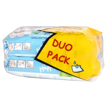 Servetele umede Happy Sensitive Duo pack, 2 x 56 buc Servetele umede Happy Sensitive Duo pack, 2 x 56 buc