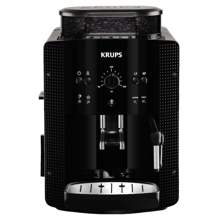 Кафеавтомат Krups Espresseria Automatic EA8108, 1450W, 15 бара, Резервоар за вода 1,6 л, Мелничка 3 степени, Черен