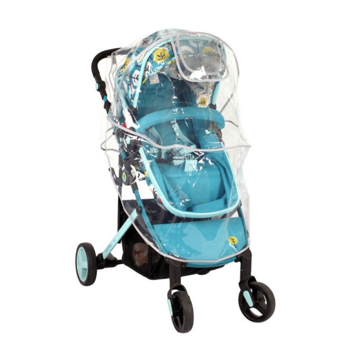 Husa impotriva ploii pentru carucior LittleLife, transparenta, cu fereastra, 180x130cm, Transparent
